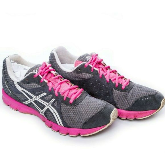 asics neon pink running shoes